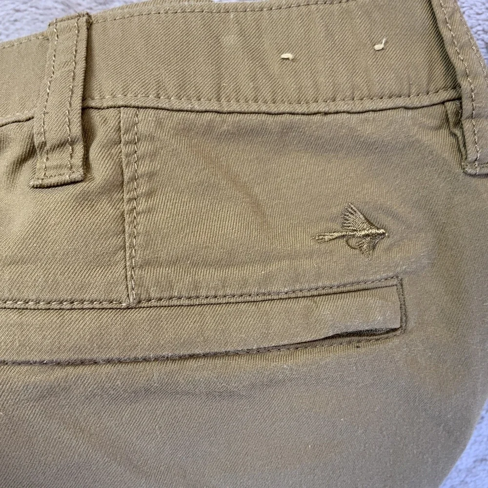 Orvis Khaki Brown Pants Men's Sz 38x30 Cotton Nylon Lycra Hiking Camping EUC